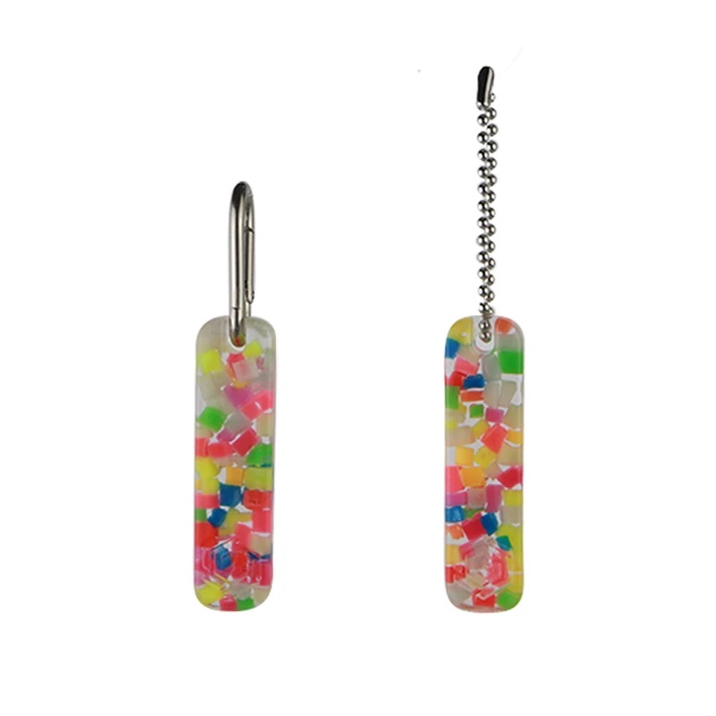 Colorful Luminous EDC Pendant Resin Self-Luminous Key Chain Signal Marker Creative Bag Hanging Buckle DIY Decoration 11 Colors
