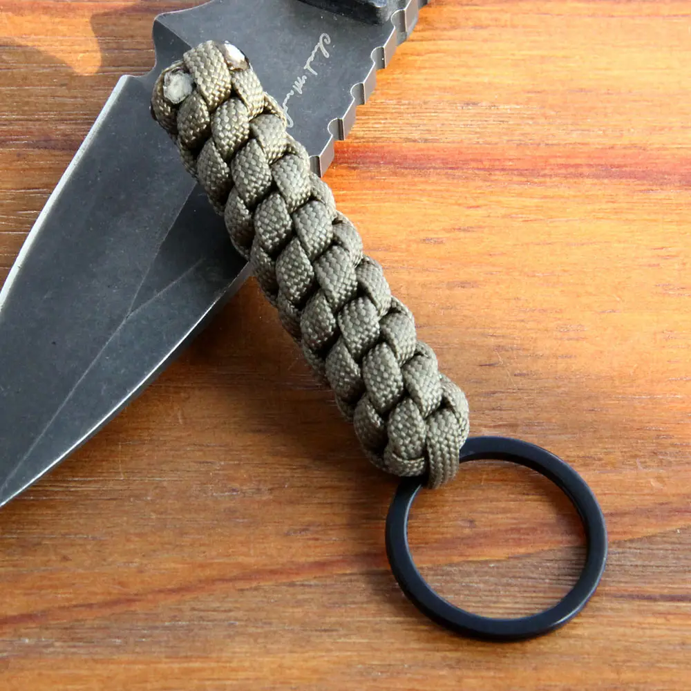 Paracord Keychain Outdoor Tactical Braided Rope Survival Tools Key Ring Nylon Knot Pendant Accessories For Camping Hiking paracord rope braided paracord paracord accessories outdoor accessories paracord lanyard pendants paracord keychain