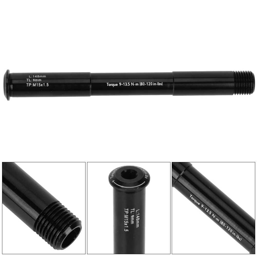 Mountain Bike Thru Axle Front Hubs Tube Boost Shaft 15mmx110mm for RockShox Front Fork Road Bicycle Lever Bicycle Accessories