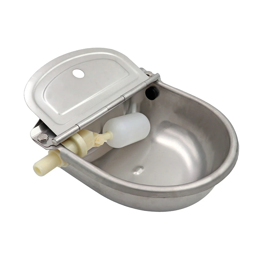 

Livestock Cattle Horse Drinker Bowl Automatic Waterer Float Outlet Dog Sheep Pig Farm Animal Stainless Steel Drinking Fountain