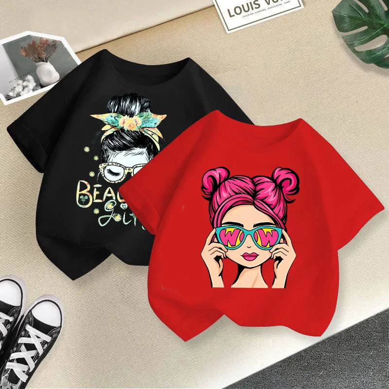 Children's New T-Shirt Summer Children's Short-Sleeved T-Shirt Boys and Girls Casual Tops Boys and Girls Fashion Summer Tide 3