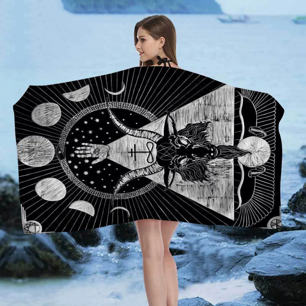 Satanic Big Microfiber Beach Towels Quick Dry Towel Sand Beach Towels Pool Towel For Travel Swim Pool Yoga 2