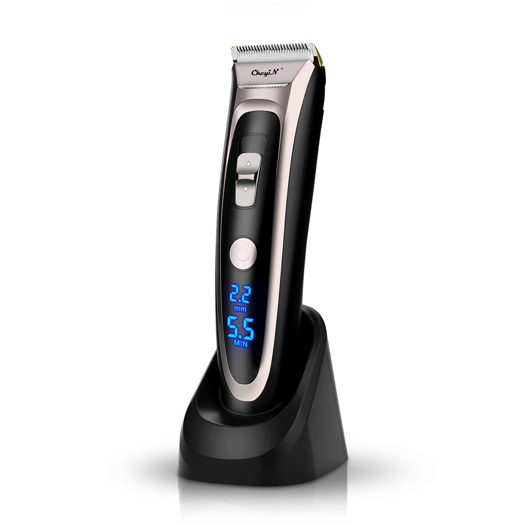 CkeyiN Quick Charge Electric Hair Clipper Ceramic Blade Hair Trimmer Cordless Powerful Home Barber LCD Display Length Adjustable powerful led display multi ports usb quick recharger car bt fm mp3 player