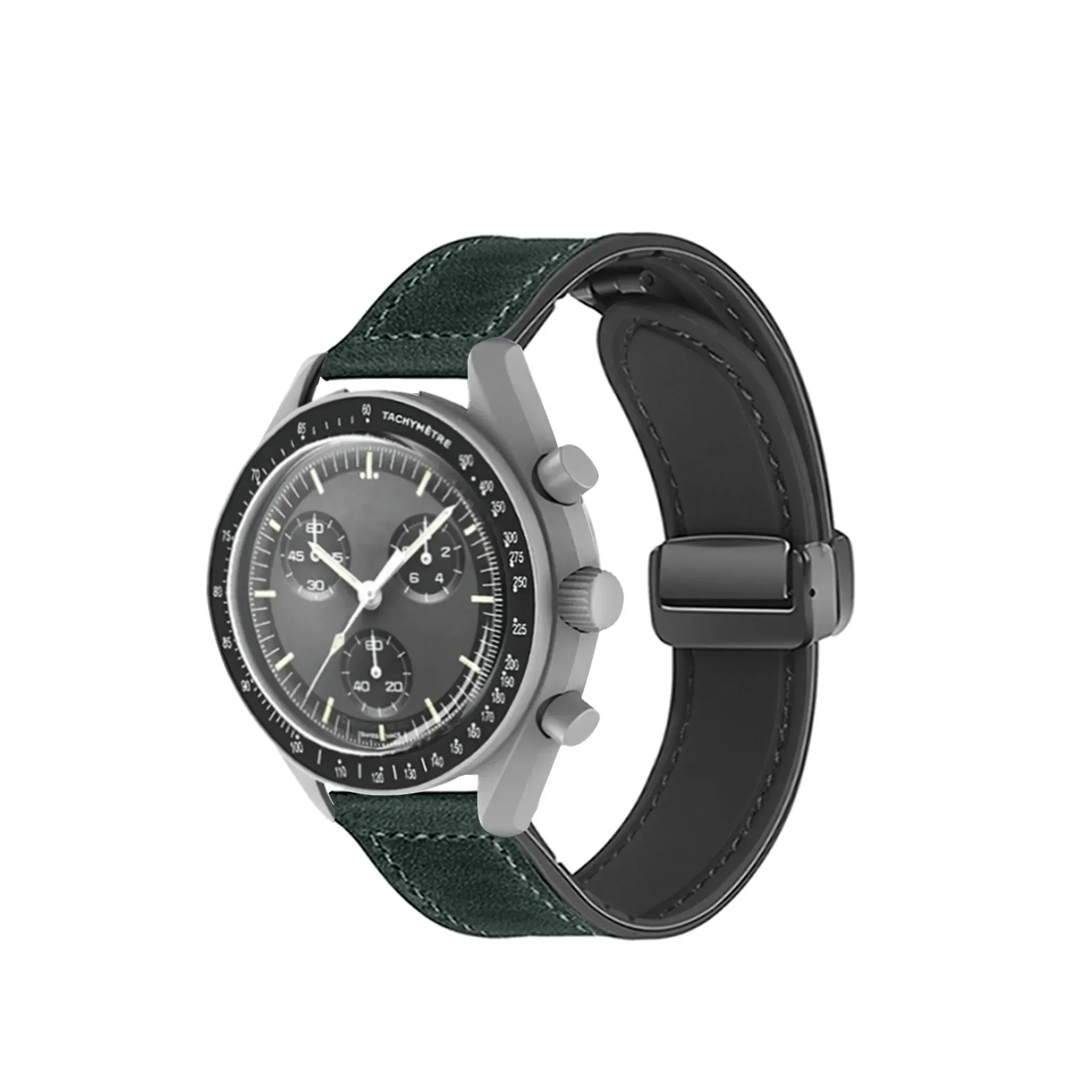 Silicone Leather Watch Strap | 20mm Quick Release | Universal Fit