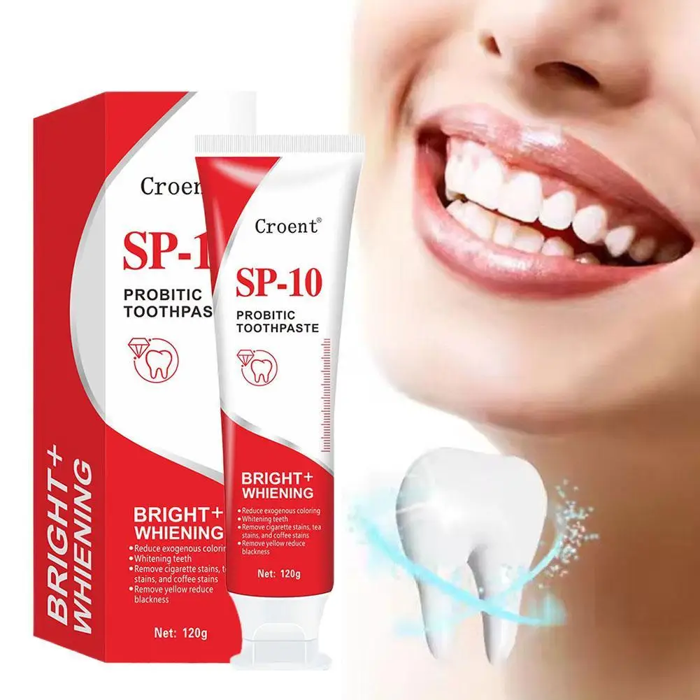 SP-10 Probiotic Toothpaste Remove Plaque Stains Fresh Breath Oral Hygiene Cleaning Dental Health Care 120g