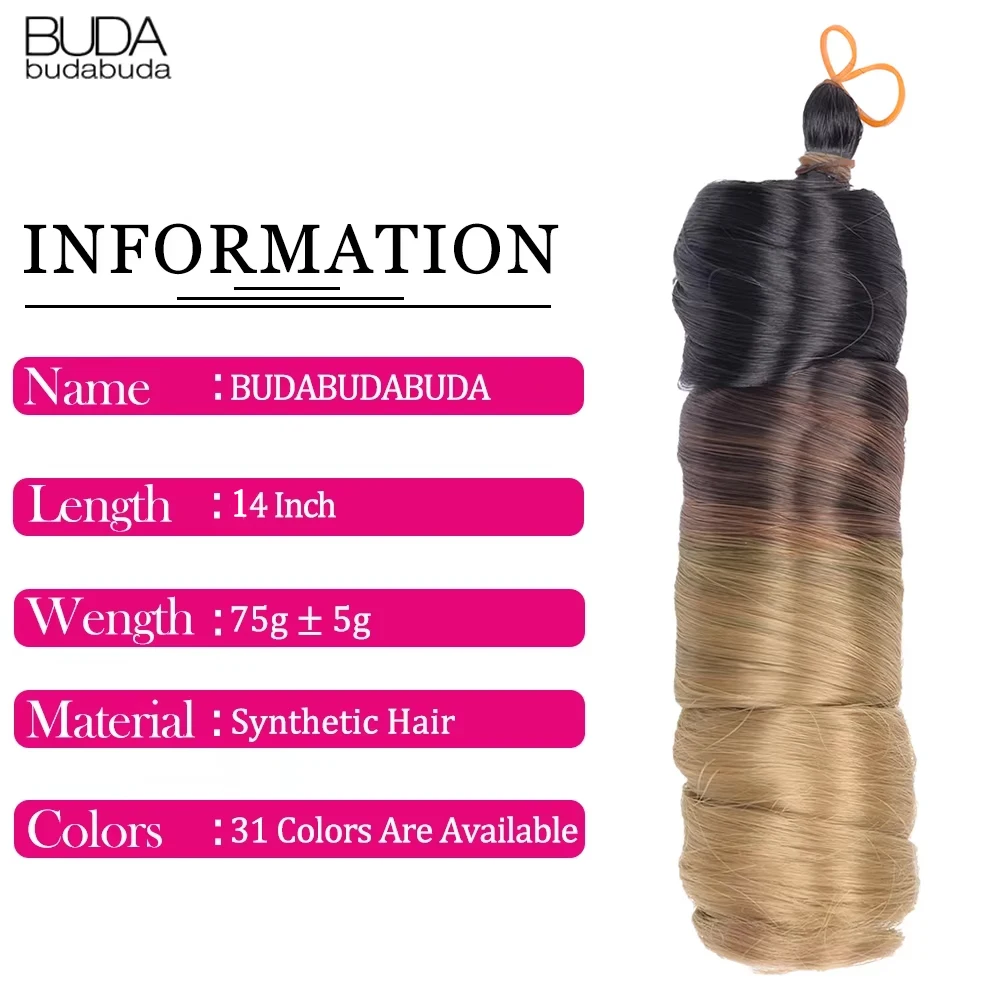 14inch French Curls Braiding Hair Synthetic Hair Spiral Curls Braids Hair Pre Stretched Loose Wave Braiding Hair Extensions 2