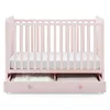 4-in-1 Convertible Crib with Storage Drawer - Greenguard Gold Certified, Blush Pink/Dark Pink 4