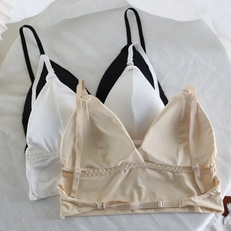 2024 Retro Invisible Push Up Bra Backless Women Bras Low Cut Sexy Plunge Brassiere Open Back Underwear Seamless Deep U Lingerie 1