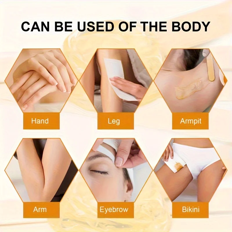 Viilife Depilatory Wax Hair Removal Sugaring Cold Sugar 120g Kit Natural Painless For Arm Leg Facial Underarm 4