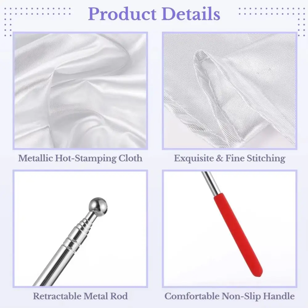 Semicircle Dance Props Flag Telescopic Sticks Colorful Belly Dance Fan Flexible Performance Props Dance Performances Fan