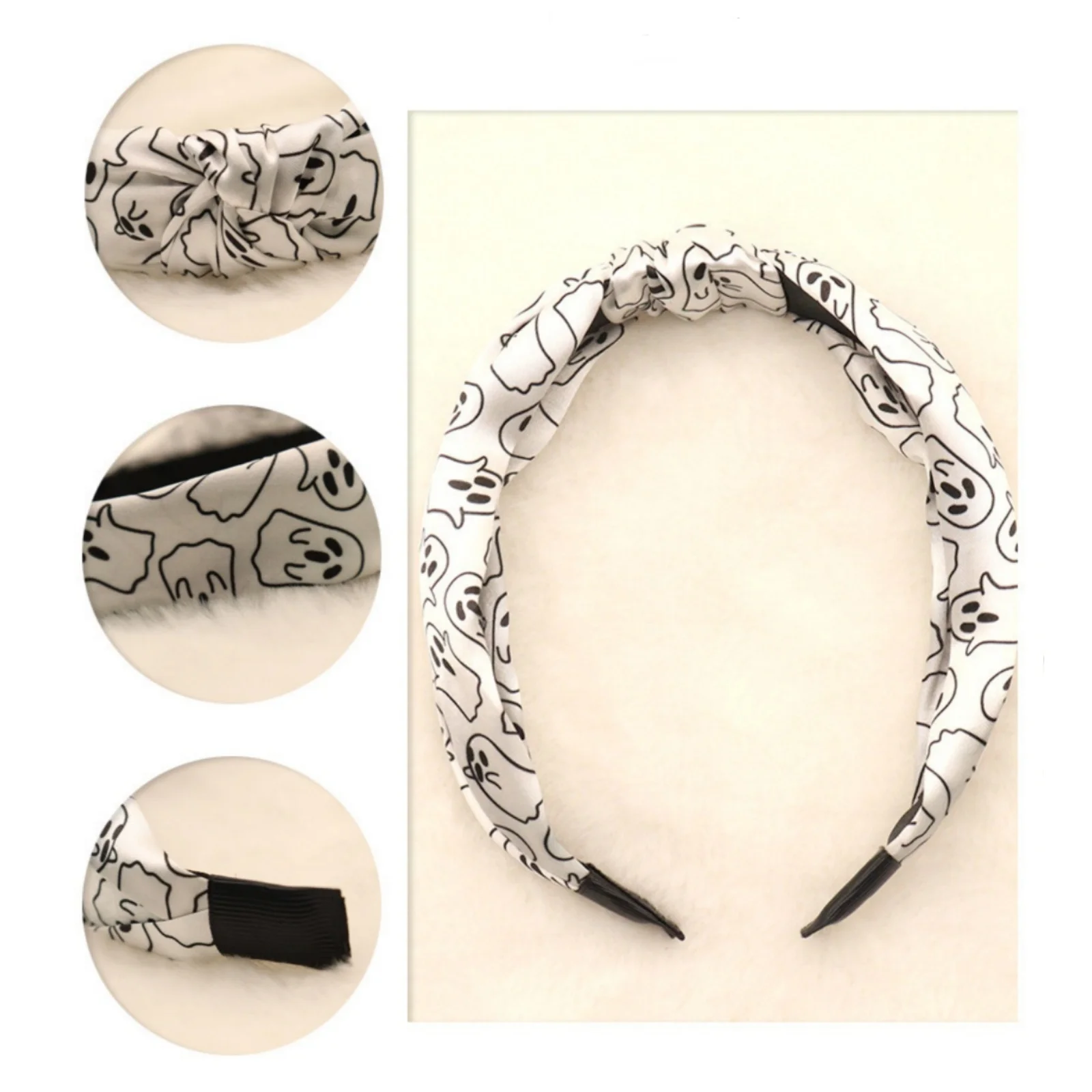 1PC  Halloween Headbands Set, Pumpkin/Ghost/Cat Patterns, Festive Hair Accessories For Costume Parties