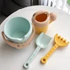 New Beach Set Toys For Kids Trolley Bulldozer Beach Bucket Wheat Straw Summer Seaside Play Sand Water Game Sand Toys/Snow Toys 5