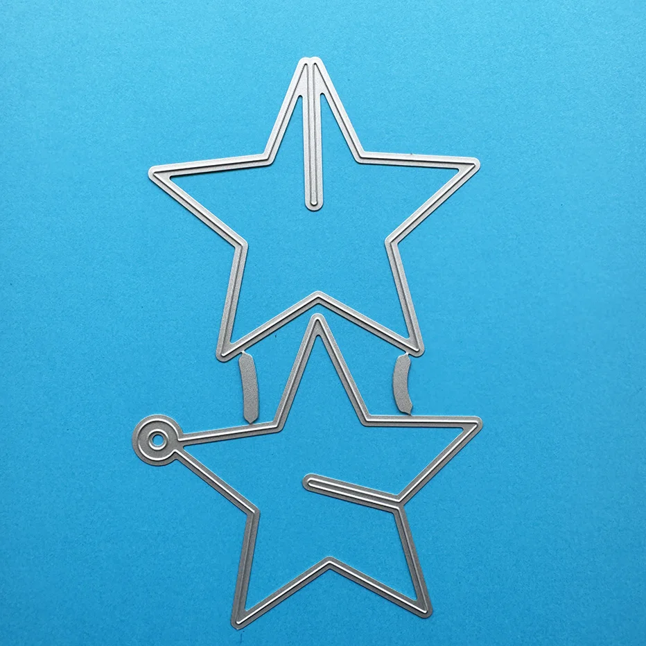 

Two pentagrams Metal Cutting Dies Stencil for DIY Scrapbooking Photo Album Embossing Paper Cards Crafts Diecuts New 2024