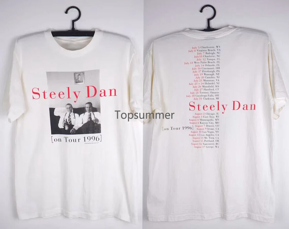 

Steely Dan On Tour 1996 Unisex T-Shirt Steely Dan Rock Band 90S Tour Concert T-