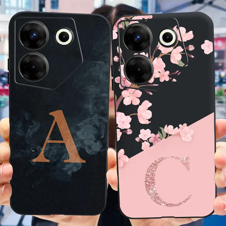 Per Tecno Camon 20 Pro 5G Ck8N Custodia Cute Abc Letters Cover Antiurto Per Tecno Camon 20 Premier Ck9N Coque Camon 20Pro 5G Funda