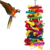 Toy Bird Large and Medium-Sized Macaw Nibbling Toy Wooden Color Toy Birds Supplies Parrot Swing 1