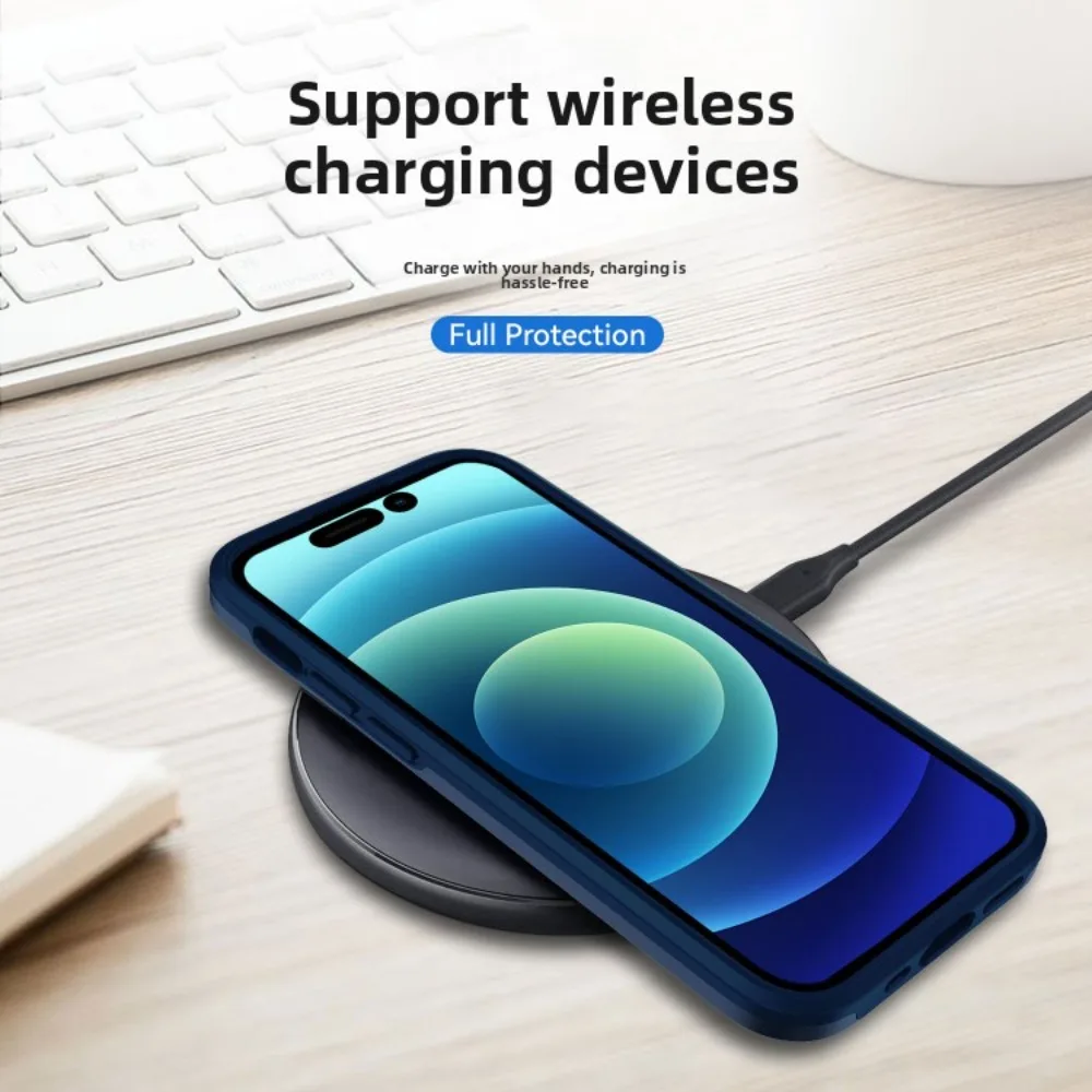 Luxury Matte Frosted Wireless Charger Case - Ultra Transparent Cover