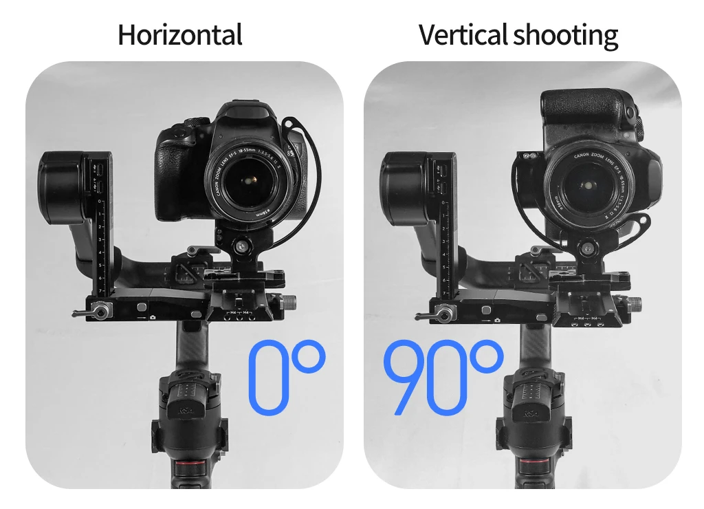 Stativhalterung Ring Objektivhalterung 1/4 drehbare Kragenmontageplatte für DSLR-Kamera Horizontale und vertikale Kameraobjektivunterstützung – Detail 14