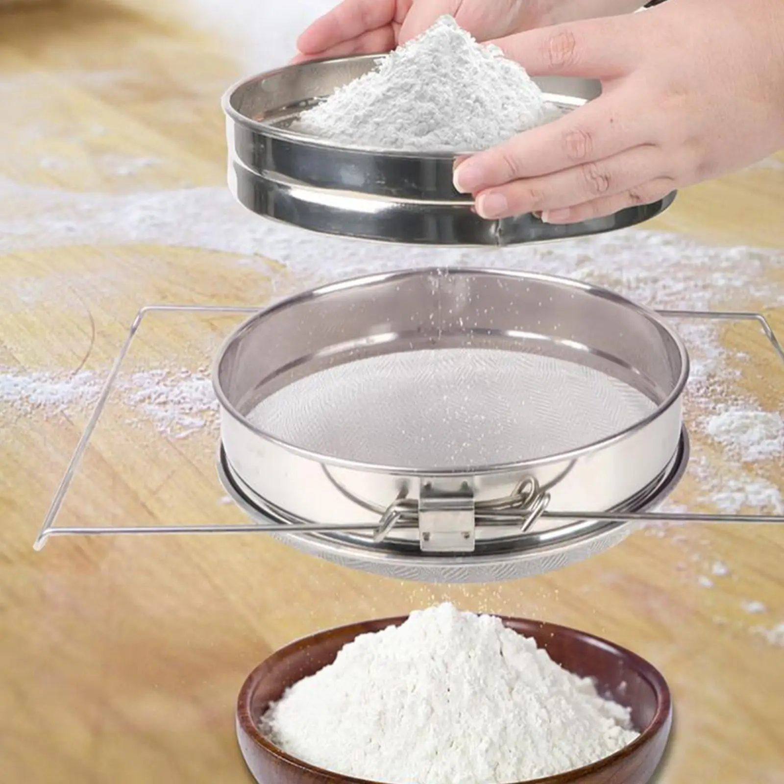Double Sieve Honey Strainer Adjustable Easy to Use Rustproof Bee Keeping Extract Tools Beekeeping Tool Honey Debris Filter