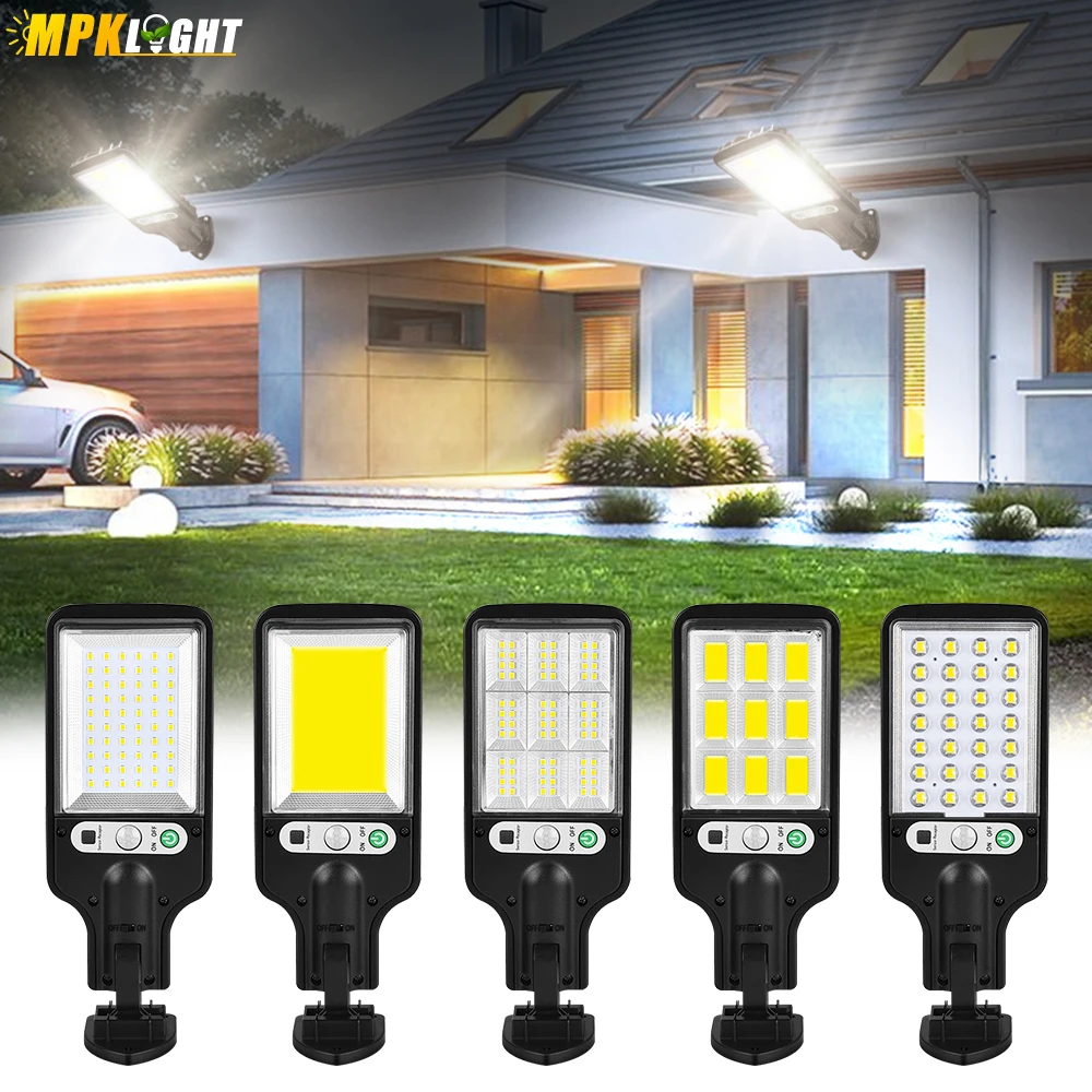 Outdoors Solar Powered Wall Remote Control Street Light Solar Lamps