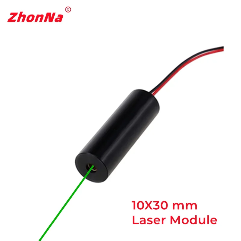 녹색 도트 레이저 모듈 10x30mm 금속 청동 헤드 DC 3V-5V 타겟 라이트 전원 공급 장치 광전자 모듈 맞춤형 가능