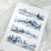 Yoofun 3x200cm Vintage Landscaping Collage Material PET Tape Mountains and Sea Creative DIY Journal Scrapbooking Masking Tape 2