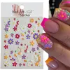 5D Exquisite Daisy Nail Sticker 1sheet Colorful Floral Nail Decal 8*10cm Self-adhesive Luxurious Daisy Nail Art Sticker Decor 9# 1