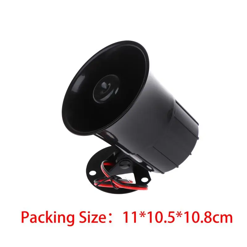 【M】1/2/3Pcs DC 12V 트레블 사이렌 경적 야외 경보 사이렌 알람 스피커 경보 시스템용 유선 시끄러운 경보 경적 110dB