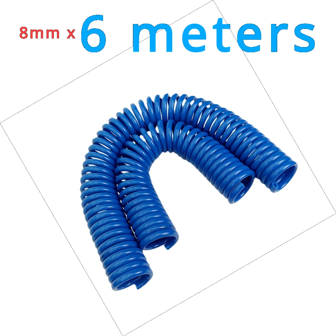 

6 Meters, Spring Tube PU, 8mm Hose, Air Pump, Dedicated Air Pipe for Tire Scraping Machine, High Pressure Expansion Resistant