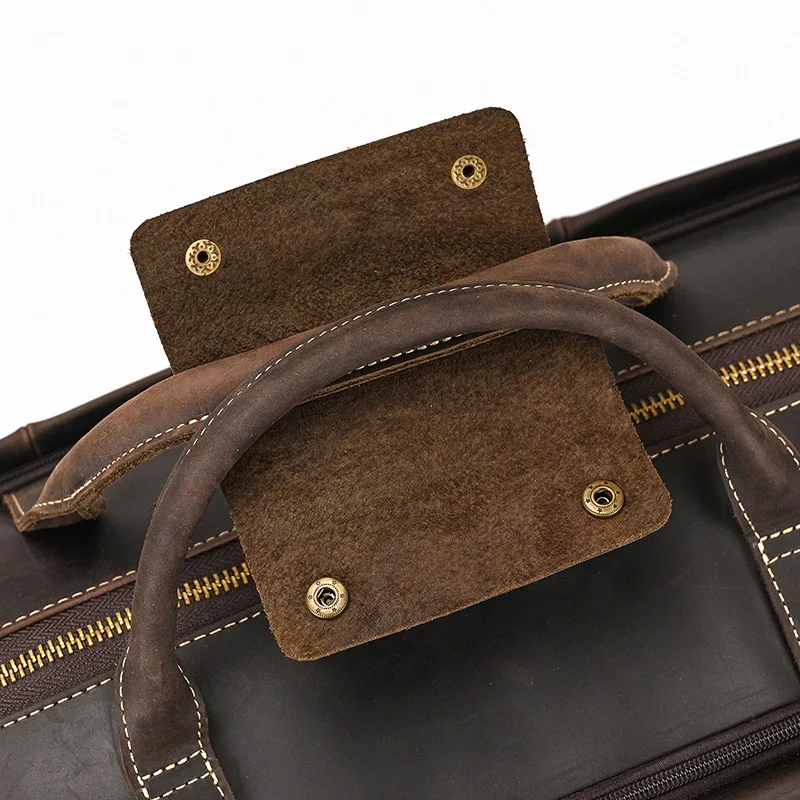 Brown Leather Duffle Bag Mens
