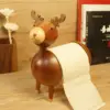 Oufeng Solid Wood Wood Fawn Tissue Holder Creative Household Items Roll Paper Holder 3