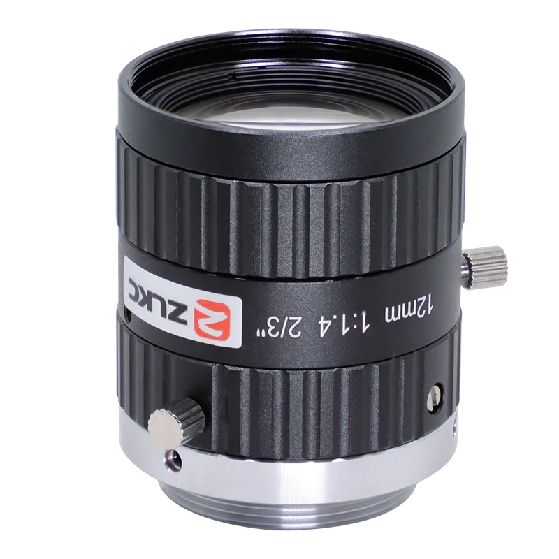 Camera Lens ZLKC 5MP FA C Mount 12mm 2/3" Machine Vision Fixed Focal Length Industrial Camera Manual focus Lens