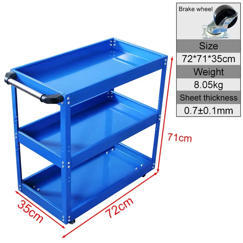 바퀴가 달린 정리함 도구 상자, 거치대 차고 작업대 선반, 조절 가능한 선반 프리 후크, 2 층 또는 3 층