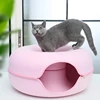 Donut Pet Cat Tunnel Interactive Bed Toy House Cat Bed Dual-use Felt Indoor Cat House Kitten Sports Equipment Cat Supplies 2