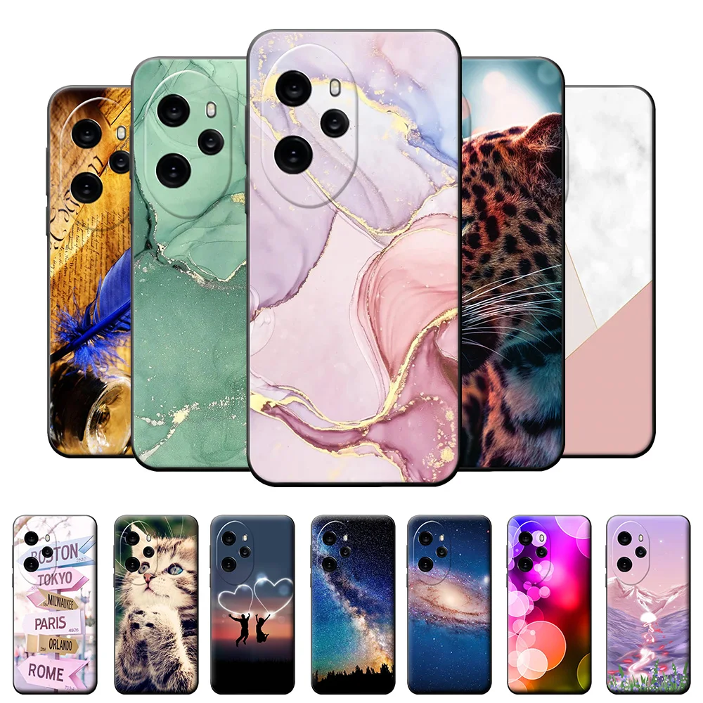Per Honor 100 Pro Custodia Cover Black Edge Custodie Morbide In Silicone Per Honor 100 Cartoon Shell Bumper Funda