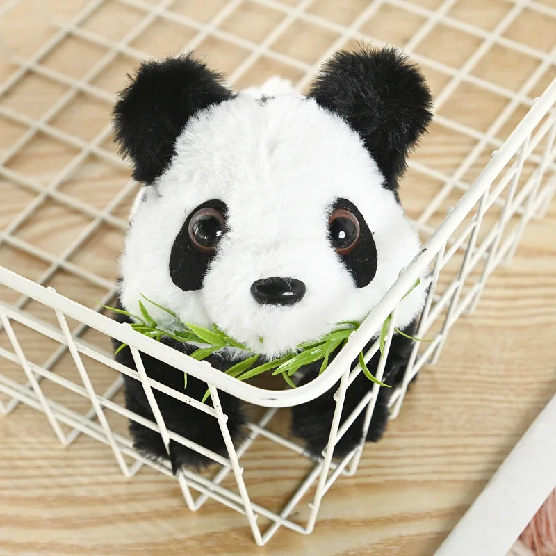 Cute Electric Plush Panda Doll Simulates Wagging Tail Walking Sound Effect Biting Bamboo Panda Electronic Pet Toy Gift 4