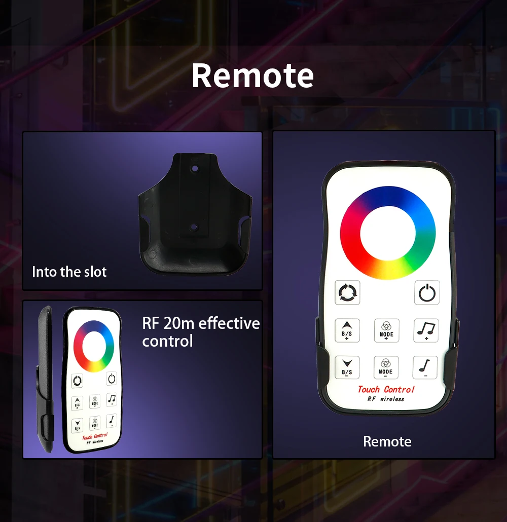 WS2815 WS2811 UCS1903 LED Strip Light Controller DC12-24V - Music, Colorful X4, BRG Remote SPI Pixels 7 S113d11d2fa004c0db2e9f33d47488ab63