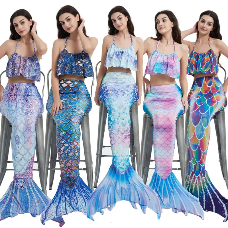 Adult Mermaid Swimsuit Swimmable Mermaid Tail for Women Swimming Summer ...