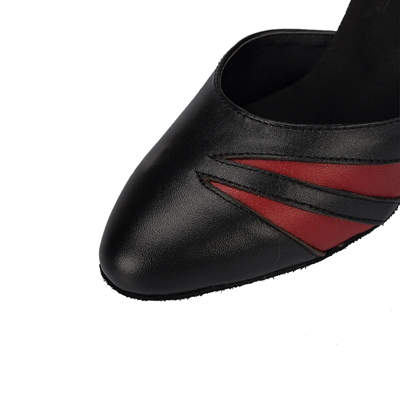 Customsize Latin Dance Shoes Ladies Female Tango Ballroom Modern Dancing Shoes Girls Practice Competition Black Red Wholesale 5
