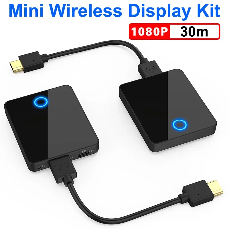 

30m Wireless HDMI Extender Video Transmitter Receiver for PS4 DVD Camera Laptop PC Game Meeting Live Streaming to TV Transceiver