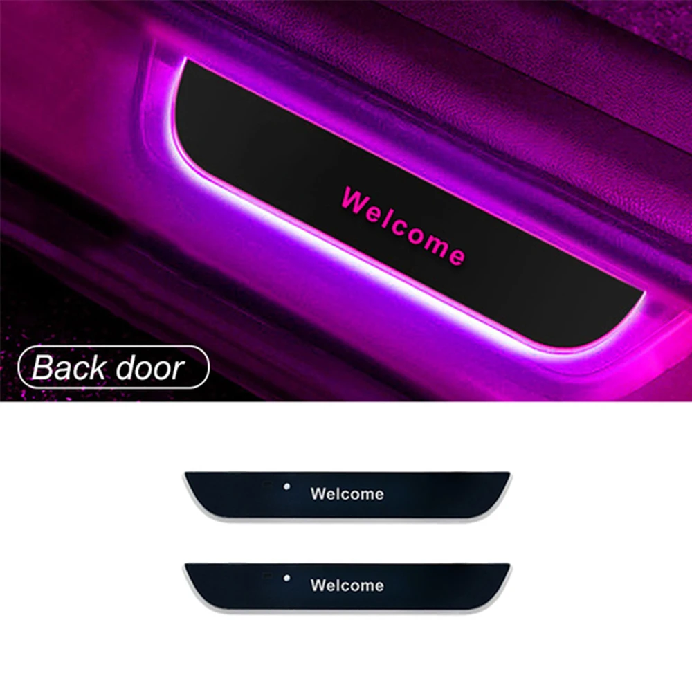  YANF LED Car Door Sill Lights, Custom Real Waterproof Wireless  Auto-Sensing Colorful Car Door Sill Light for Plastic and Metal Door Sill,  Pack of 2 : Automotive