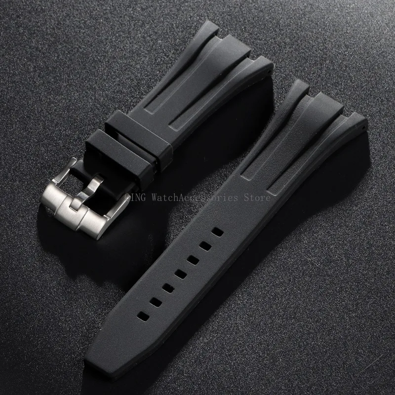 Premium Soft Silicone Rubber Watch Band - Men's Sports Diving Strap in Multiple Widths