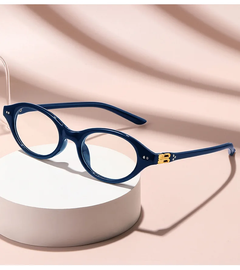 Ovale Retro-Lesebrille mit Bücherwurm, hochwertige und modische Einzellicht-Lesebrille 6106 – Detail 17