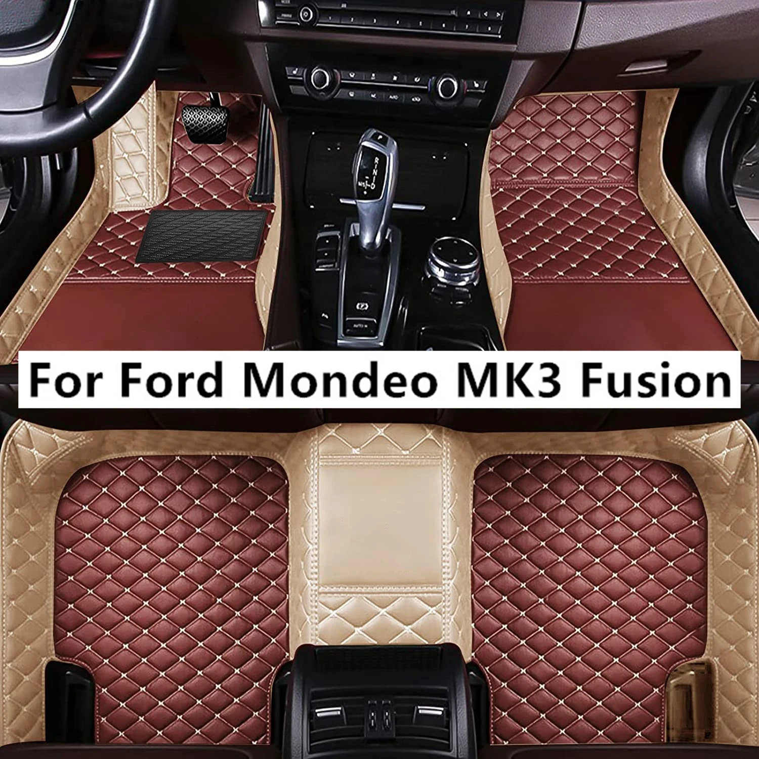 

Color Matching Custom Car Floor Mats For Ford Mondeo MK3 Fusion 2000-2006 Years Auto Carpets Foot Coche Accessories