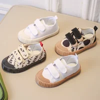 Korean INS White Children's Shoes Canva Shoes Spring Autumn Women's Indoor Children's Soft Bottom Shoes For Boys And Girls