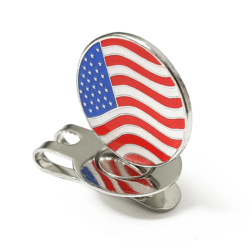 Golf Ball Marker American Flag with Magnetic Hat Clip Men and Women Golf Accessories and Gift Ideas Stylish Minimalist
