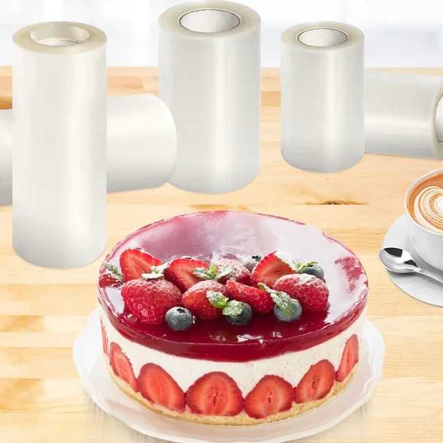 Feuille de décoration transparente pour gâteau en mousse, accessoire de  pâtisserie pour anniversaire