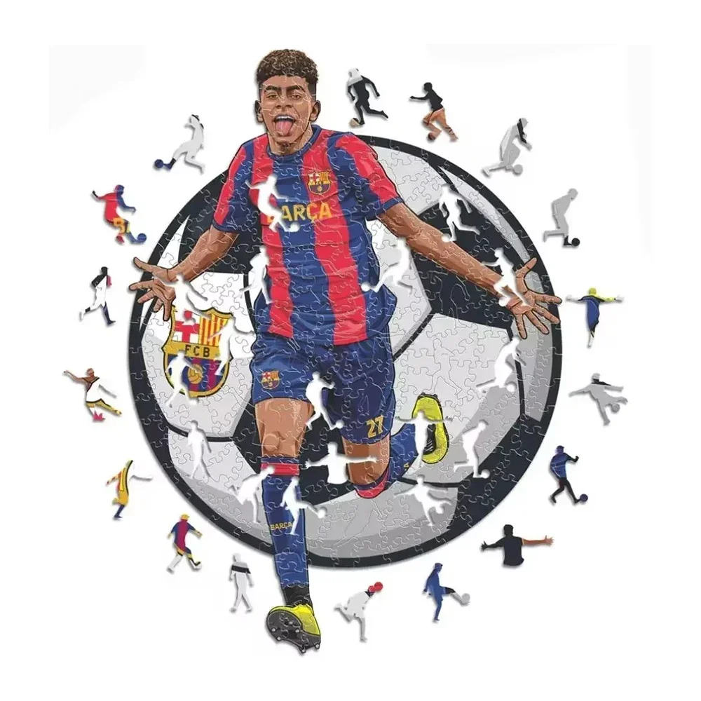 irregular Football Star Wooden Jigsaw Sports Stars Puzzle for Kids Adults Educational Fabulous Gift 300 Pcs DIY Puzzle Toys 3