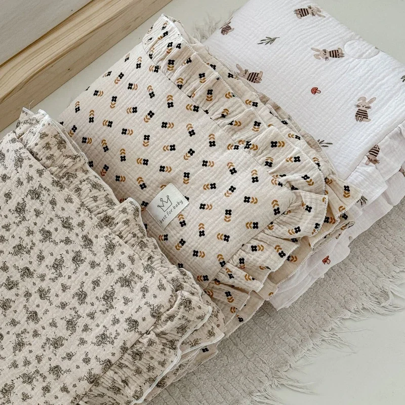 120X150cm Baby Blanket Swaddle Wrap Soft Comfortable Baby Quilt for Crib Cotton Children's Blanket Kids Bedding Accessories