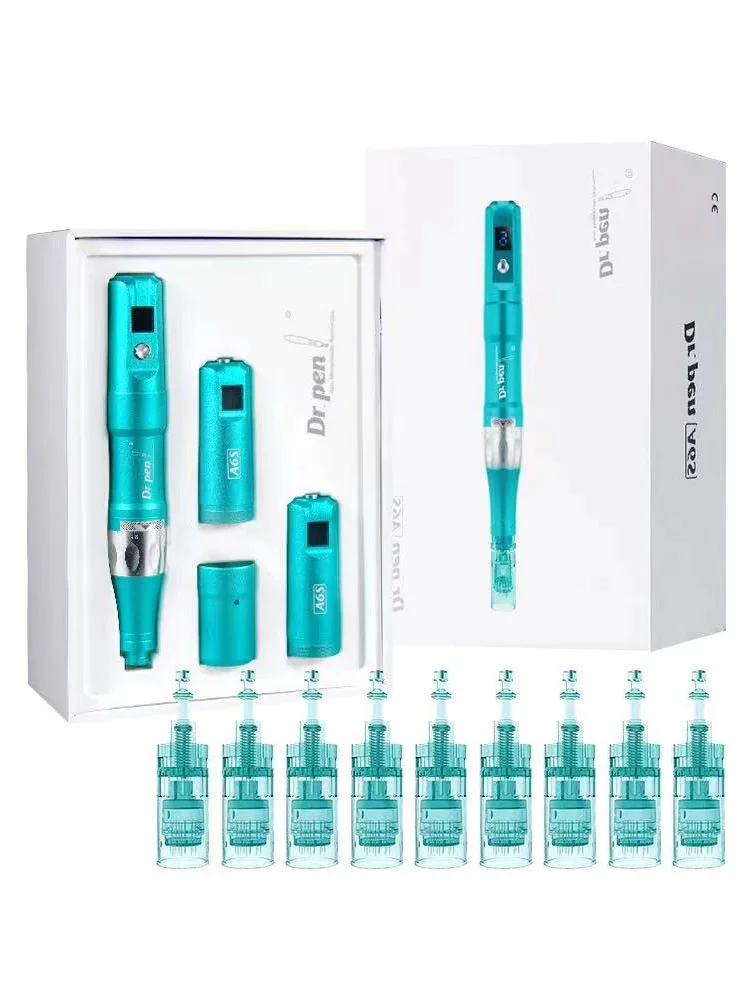 Dr Pen-pluma de microagujas Ultima A6S, herramienta de belleza para el cuidado de la piel, inalámbrica y eléctrica, con cartuchos de 32 piezas